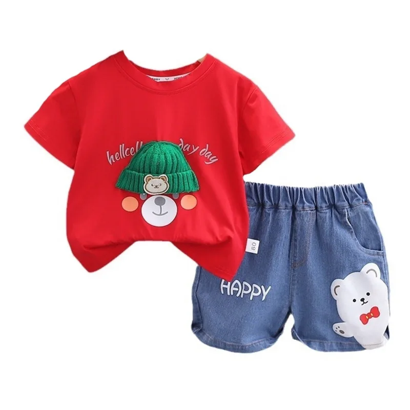 

New Summer Fashion Baby Girls Clothes Suit Children Boys T-Shirt Shorts 2Pcs/Set Infant Clothing Toddler Costume Kids Tracksuits