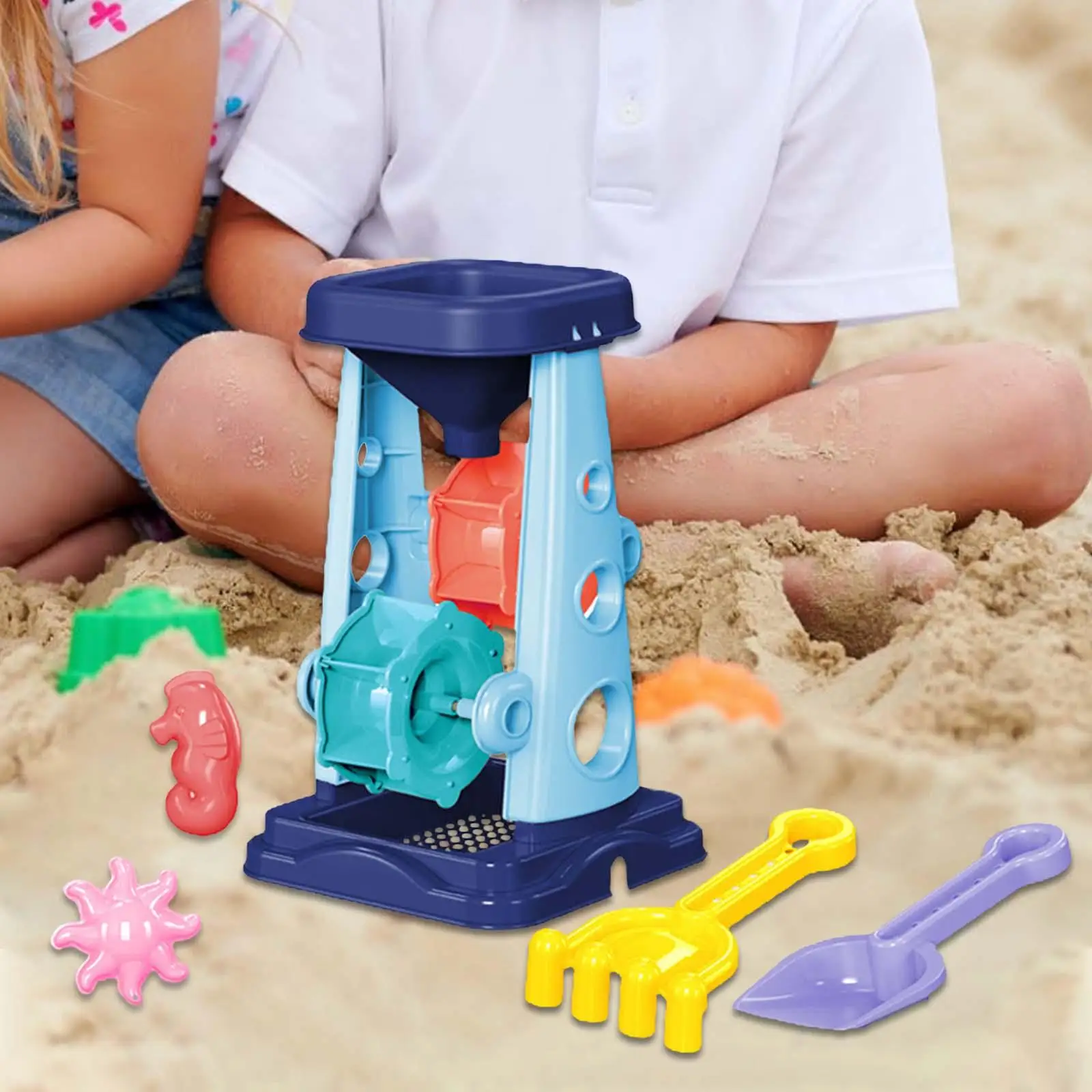 Conjunto de brinquedos de praia, brinquedos de praia e conjunto de brinquedos educativos para aprendizagem de balde e areia,