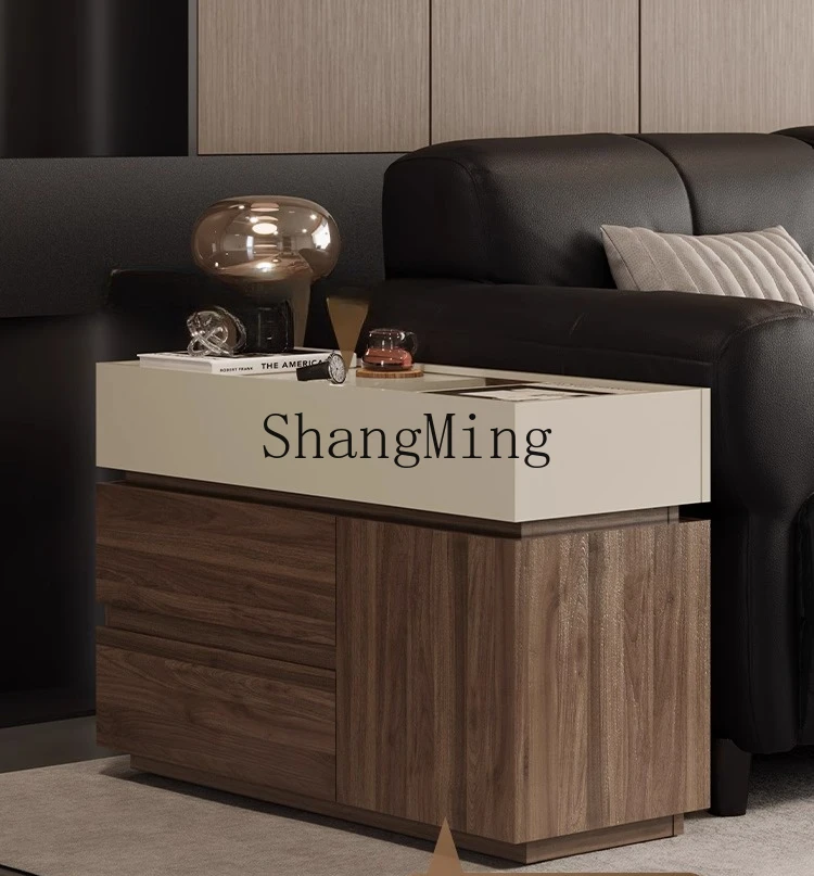 

ZYY Exquisite Premium Home Modern Walnut Color Living Room Furniture Variety Side Cabinet