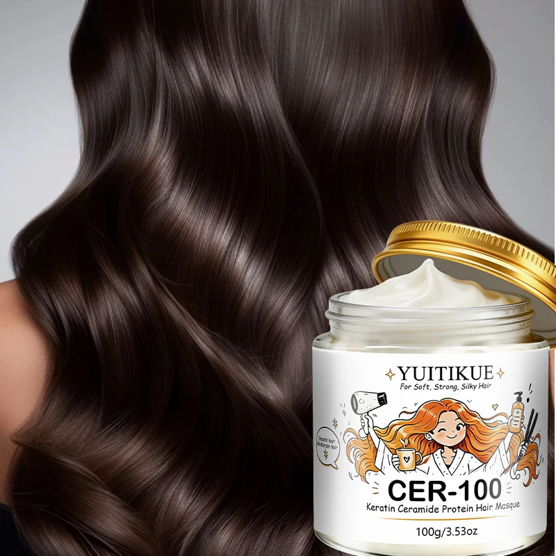 Protein Hair Mask 100g With Keratin & Ceramide Boost Hair Shine Improve Softness Reduce Dryness For Damaged Hair Care