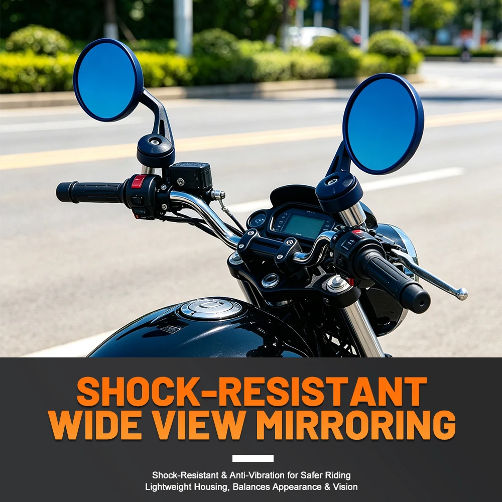 Retro handlebar end mirror/rearview mirror for Royal Enfield Bullet/Meteor/Classic 350 500 Interceptor 650 motorcycles