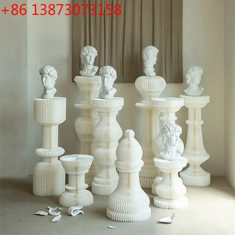 Eighteen paper chess pieces display stand creative display column window display stand exhibition Zhongdao water table creative