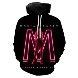 2024 Rapper Mariah Carey 3D Printed Hoodies Unisex Fashion Casual Sweatshirt Hip Hop Oversized Streetwear Hooded Sweatshirts