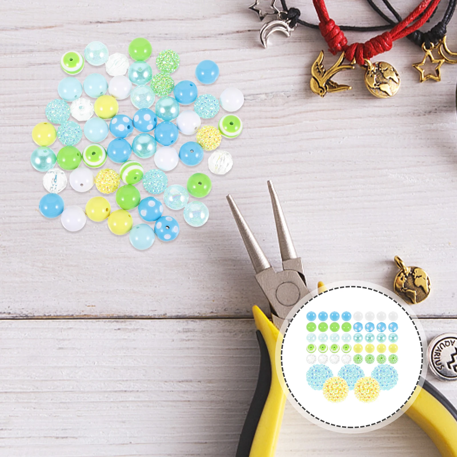 

50 шт., бусины для ручек, красочные акриловые бусины для рукоделия, свободные бусины, изысканный подарок, аксессуар, аксессуар для ручки из бисера, поставка своими руками