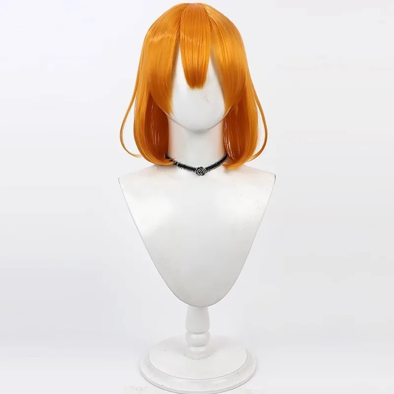 ويستوريا: شعر مستعار كوسبلاي Wand and Sword Colette Loire برتقالي من السيليكون لفروة الرأس بوب مقطوع هدية الهالوين #5