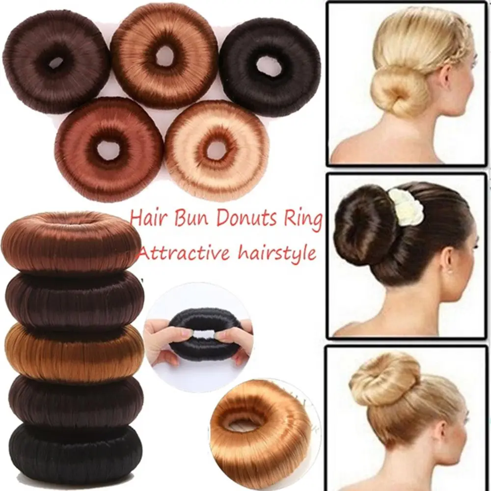 

Women Beige Hair Wig Hair Clip Black Hair Accessories Hair Styling Tools Hair Ring Hair Donut Shaper Bun Maker