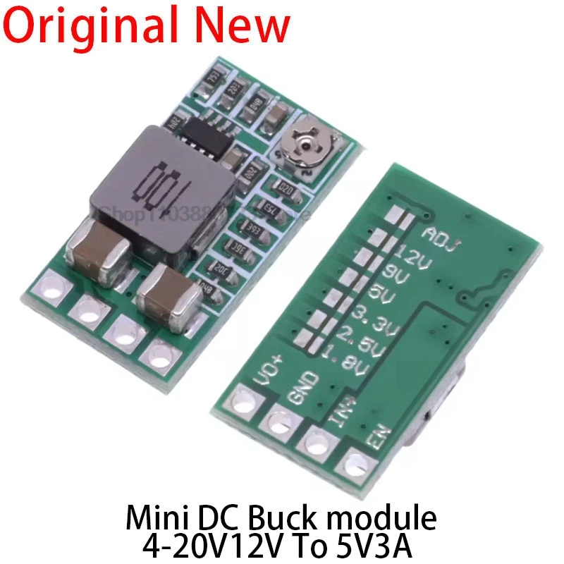 Mini DC-DC 12-24V To 5V 3A Step Down Power Supply Module Voltage Buck Converter Adjustable 97.5% 1.8V 2.5V 3.3V 5V 9V 12V