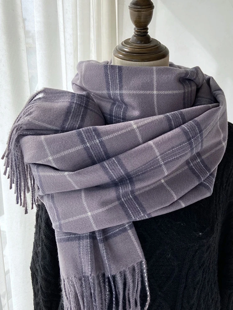 New Sweet Plaid Vintage Scarf Headscarf Winter Women Ladies Men Preppy Scarve Soft Pashmina Mujer Male Foulard Wrap Shawl Unisex