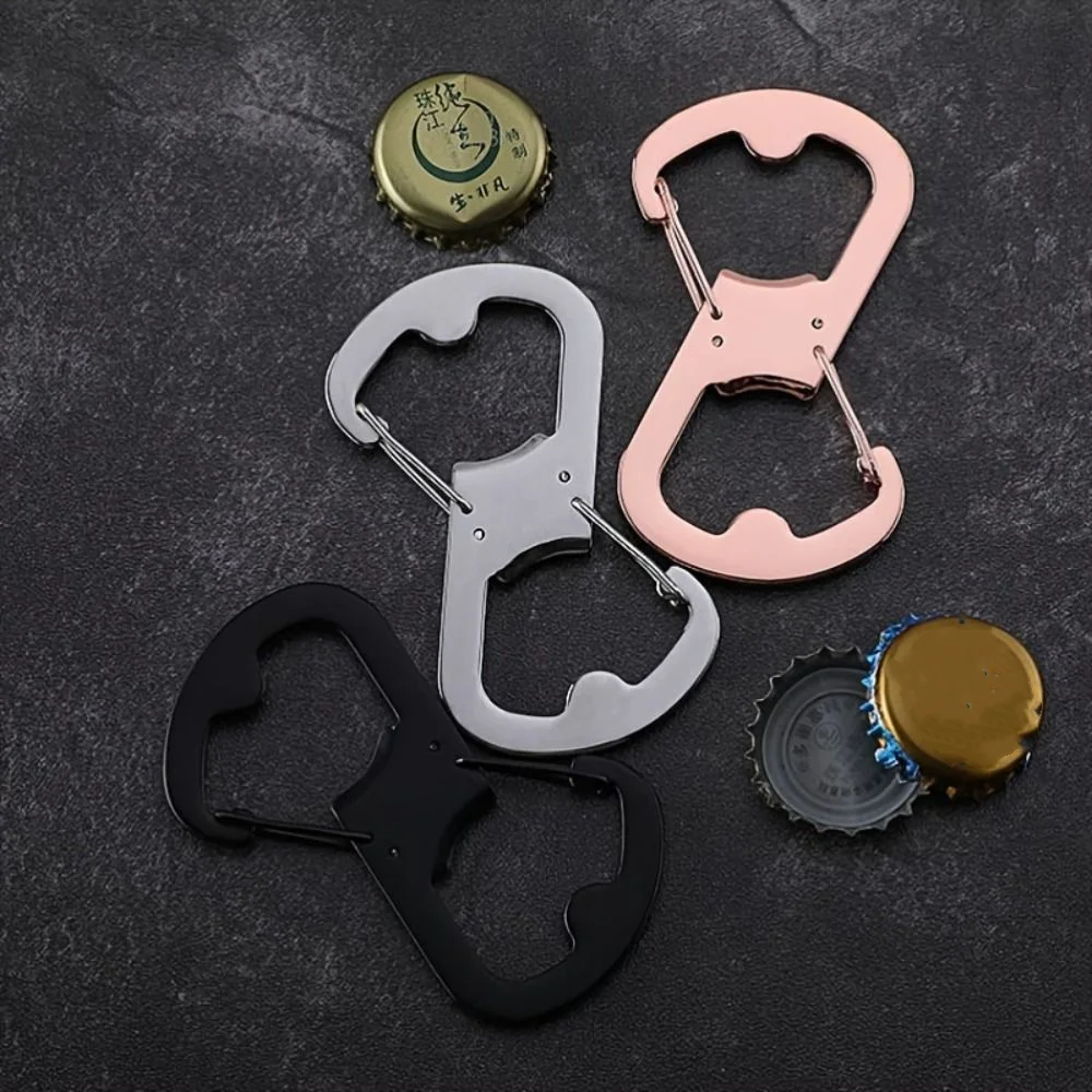 الفولاذ المقاوم للصدأ 8-شكل حلقة تسلق حمل على الإفراج السريع متعددة الوظائف مشبك سماكة كبيرة الحجم في الهواء الطلق على ظهره المشابك #2