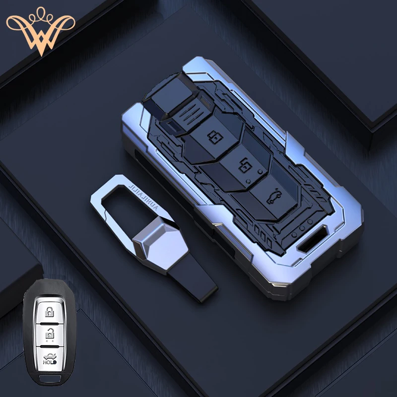 

Zinc Alloy Car Remote Key Case Cover Protect Shell Bag For Infiniti QX50 QX60 Q60 Q70 2020 2021 Holder Auto Accessories