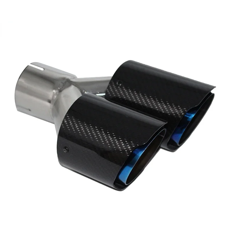 Sell factory direct carbon fiber automobile Led exhaust pipe Black automobile exhaust pipe Muffler exhaust head