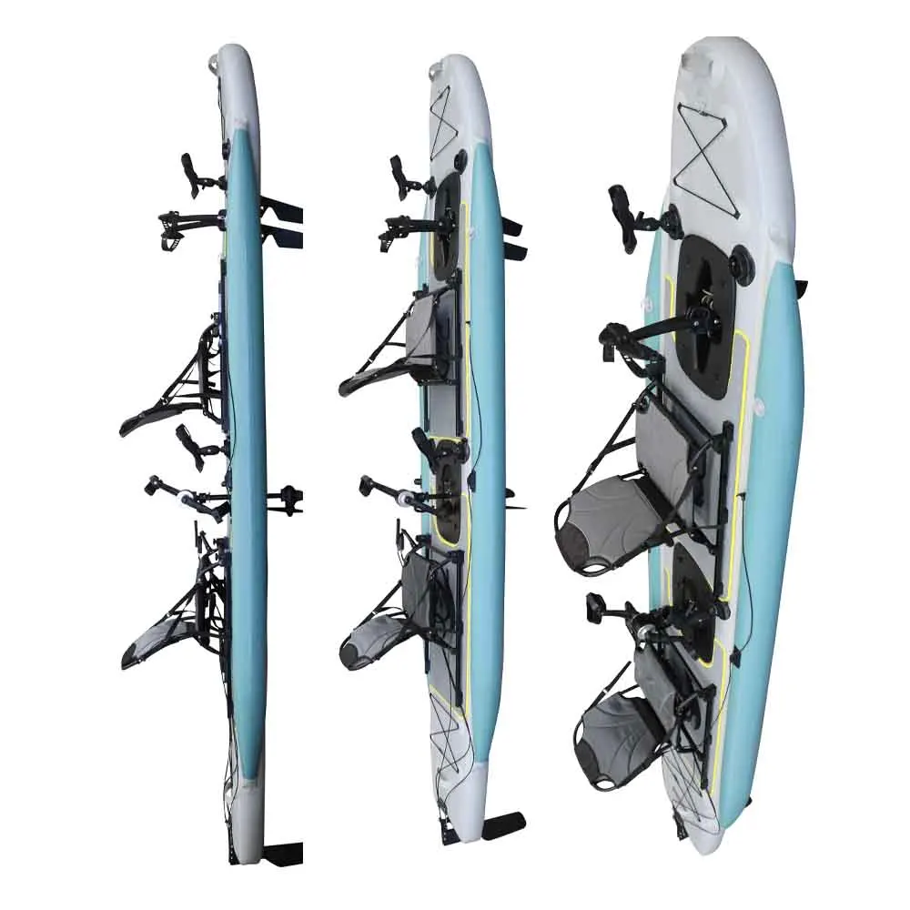 12 FT Inflatable Pedal Kayak 2 Person Sit-On-Top New Design High Quality PVC with Rudder System
