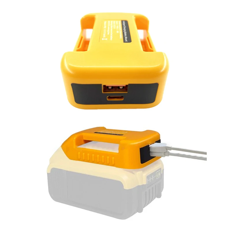 For Dewalt With USB Type-C Battery Holder Fast Charger Rack for Dewalt 18V 20V Li-ion Battery Portable Battery Holder Adapter