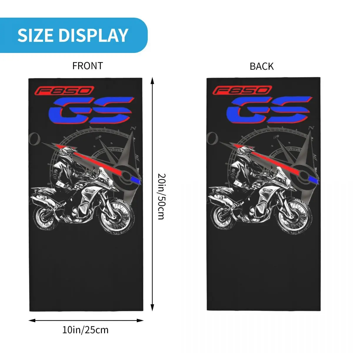 F850 GS Motorcycle Racing Bandana Neck Gaiter Printed Motorbike Race Balaclavas Mask Scarf Warm Cycling Outdoor Sports Washable