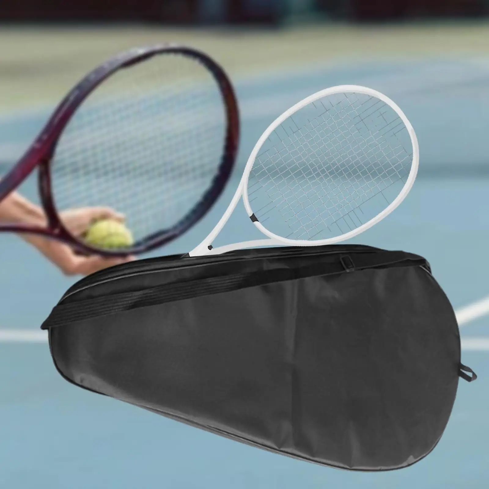 Tennis Racquet Cover Bag Zipper Closure Professional Carrying Case Tennis Racket