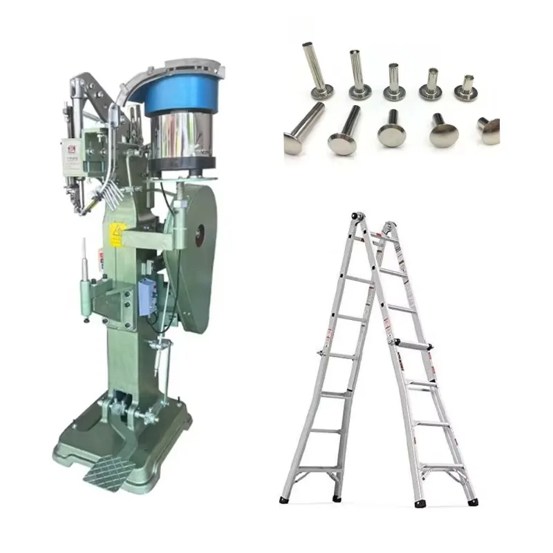 High Speed Electric Semi Automatic Tubular Riveting Machine for Aluminum Extension Step Ladder Clamp JZ-988DX-1