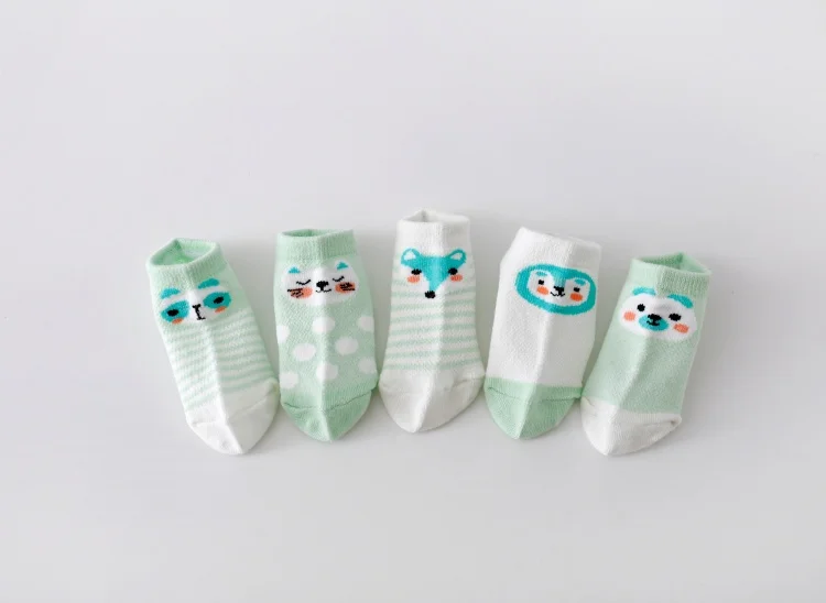 5 Paare/los Infant Baby Socken Für Mädchen Jungen Sommer Mesh Dünne Baby Socken Baumwolle Casual Druck Neugeborenen Kleinkind Junge Socke 0-24Month – Detail 14