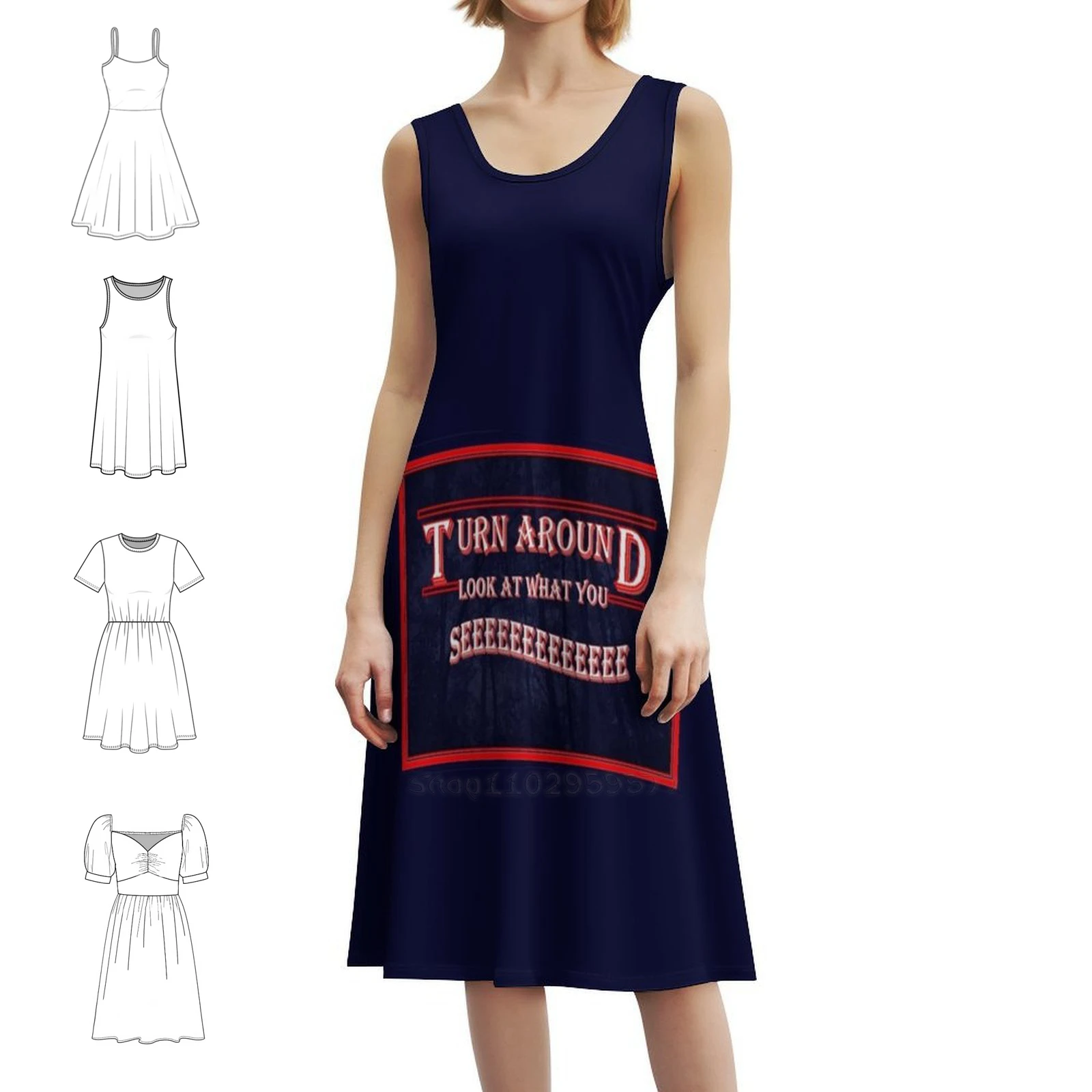 Turn Around Korean Style Dress For Women Elegant Casual Dress For Party Or Daily Wear Never Ending Story Dustin 11 Womens