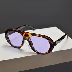 Vintage Brand Designer Flat Top Pilot Sunglasses Women For Men Fashion Popular Luxury Sun Glasses Punk Outdoor Driving Eyewear