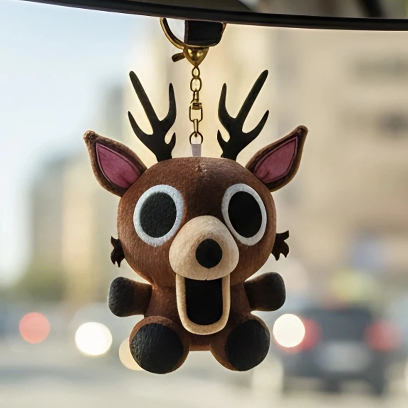 Jouets en peluche cerf 99 nuits dans la forêt, porte-clés en peluche, accessoires pour sac à dos, Fans de Cosplay, cadeaux d'anniversaire, cadeau d'halloween
