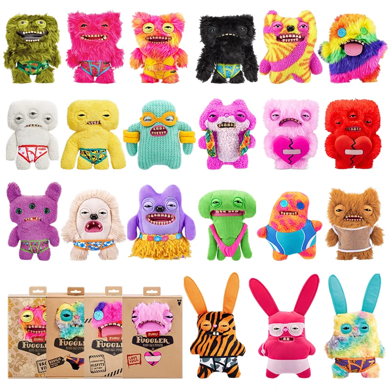100% ファッガラー醜いモンスター ソフトぬいぐるみ 9インチのお尻が面白いペットフィギュア 歯のモンスター人形 ぬいぐるみ 子供向けクリスマスプレゼント