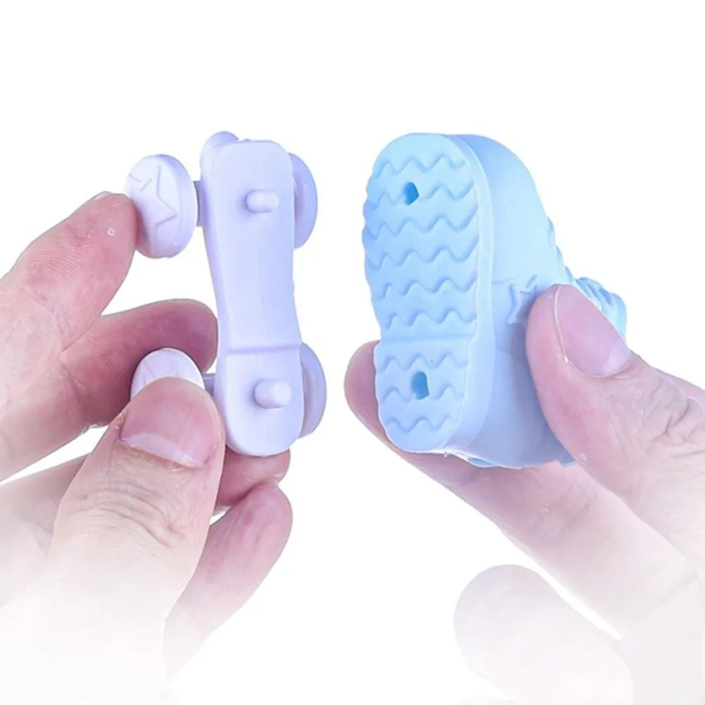 1 Pair Removable Doll Figure Roll Skates Fits Foot Soles 4x3cm PVC Mini Roller Skates 1/6 Doll Skating Shoes