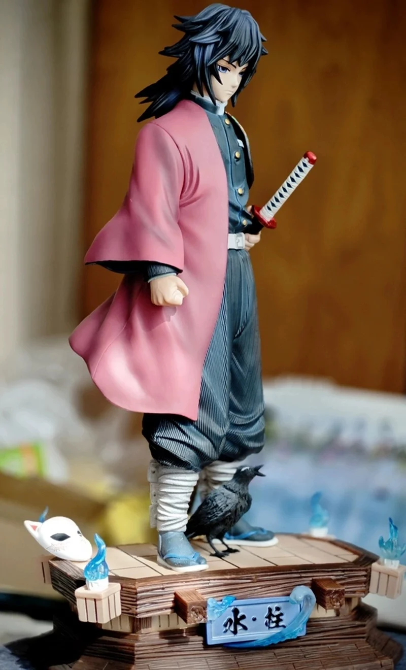 Anime Demon Slayer Giyu Tomioka Water Hashira 32cm Figure, Collectible Desktop Decoration Toy For Fans