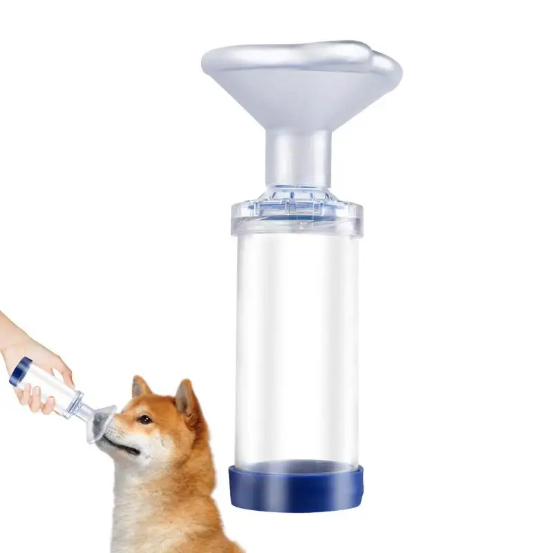 Pet Aerosol Inhaler Spacer Portable Aerosol Chamber Inhaler For Cats Dogs Mask Handheld Inhaler With Low Resistance Inhalation