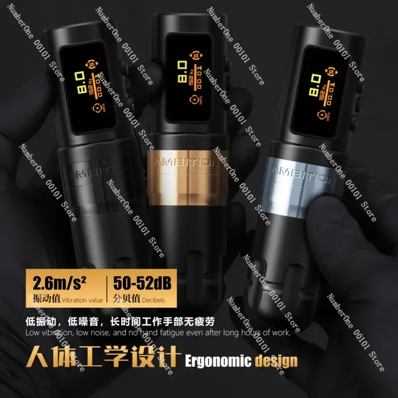 Double Bearing Wireless Charging Tattoo Pen 1800mAh Large Capacity Secant Wire Fog Tattoo Machine For Artists Use