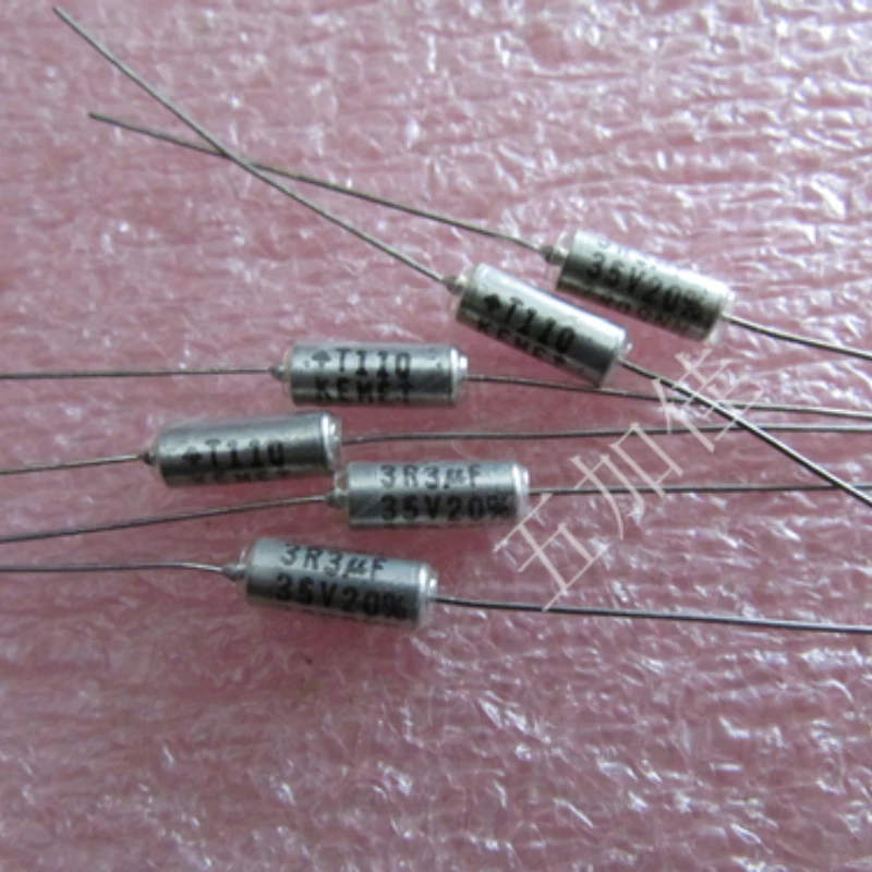 

10PCS/T110 35V3.3uf 3R3UF35V 20% American Jimei Metal Shell Axial Tantalum Capacitor