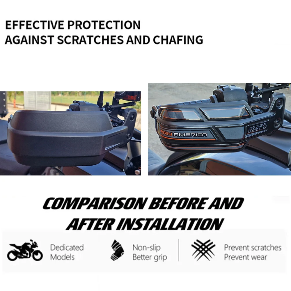 3D Resin Handguard Stickers Motorcycle Hand Guard Shield Protections Decals Kit For Pan America 1250 20-23