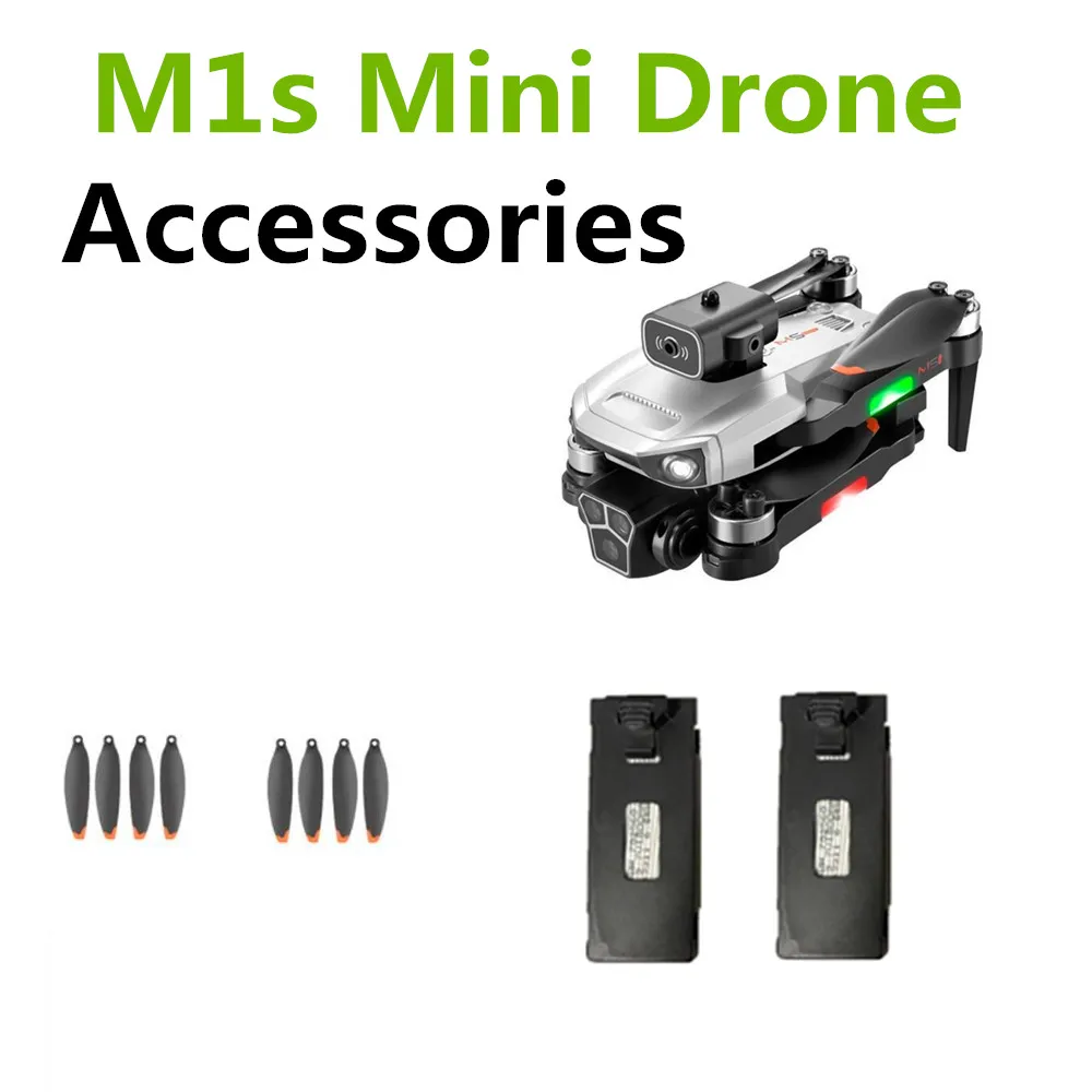 M1s Mini Drone Battery 3.7V 1800Mah 3600mAh M1s Drone  Propeller  Maple Leaf M1s Drone  Parts M1s Batteries