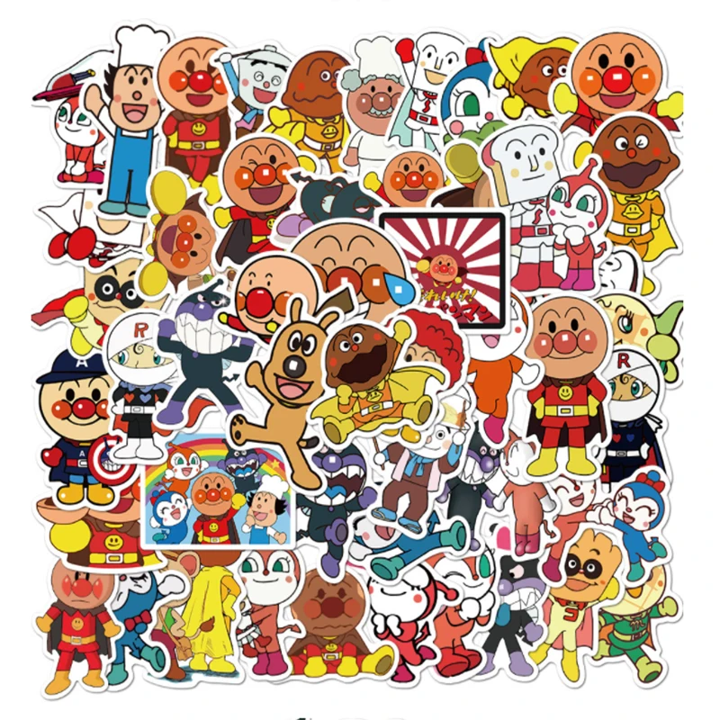 

10/30/50pcs Bandai Classic Anime Bread Superman Graffiti Stickers Waterproof Travel Phone Laptop Kids Toys Decorative Sticker