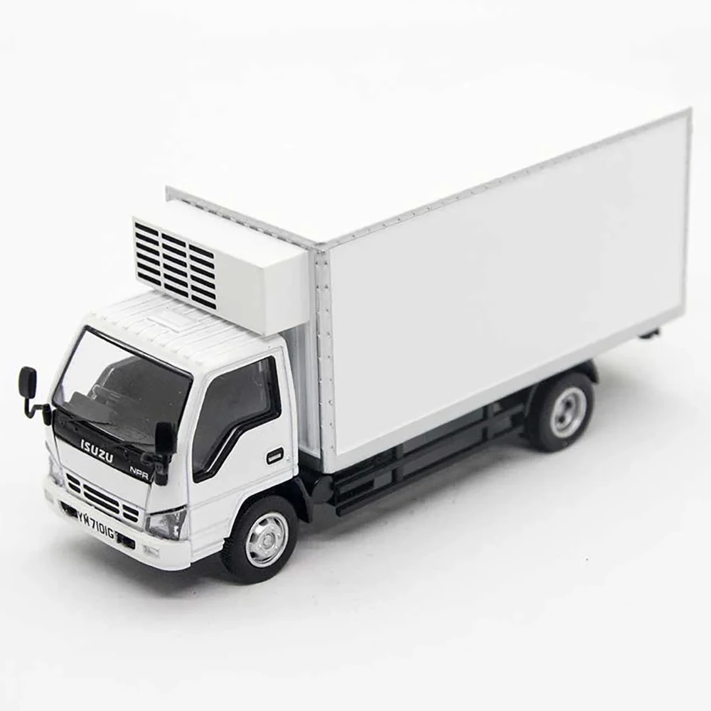 Die-cast 1:64 Scale Isuzu Npr Freezer Car Alloy Car Model Metal Toy Collection Children's Hobby Scene Ornaments Gift Display