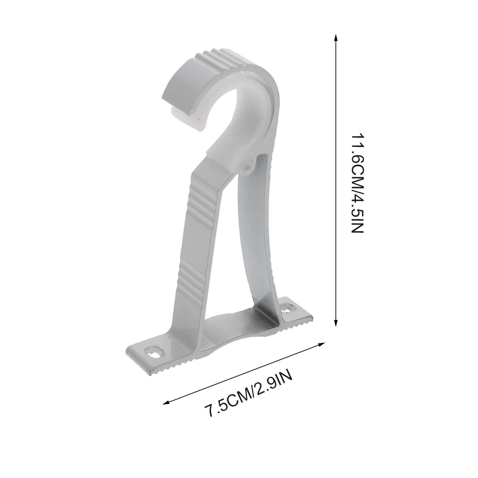 

10Pcs Simple Style Aluminum Alloy Curtain Rod Brackets Easy Install Home Office Accessories Curtain Rod Fixing Bracket