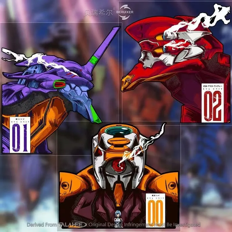 أنيمي الكمبيوتر المضيف ملصق الديكور النيون نشأة Evangelion Asuka ملصقات جسم السيارة الكرتون إيفا محمول ملصق مضاد للمياه