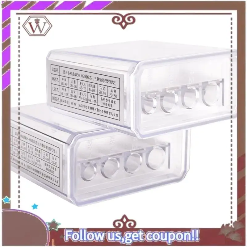 ABBG-2 قطعة مبراة أقلام نجار نقطة طويلة مبراة أقلام رصاص يدوية مع غطاء بلاستيكي 4 ثقوب مبراة أقلام رصاص محمولة