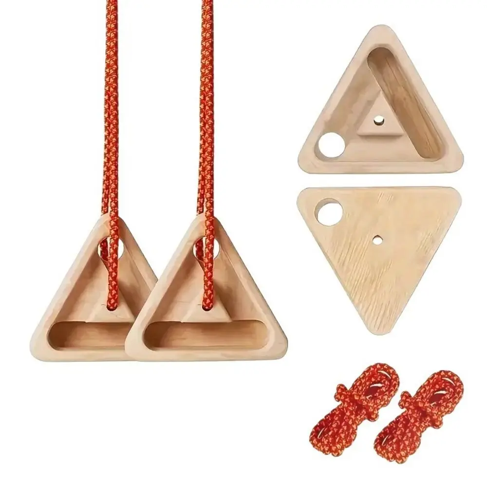 Wooden Climbing Fingerboard Triangle Lightweight Rock Climb Board Reusable Forearm Climbers Finger Strengthen Board Men Women