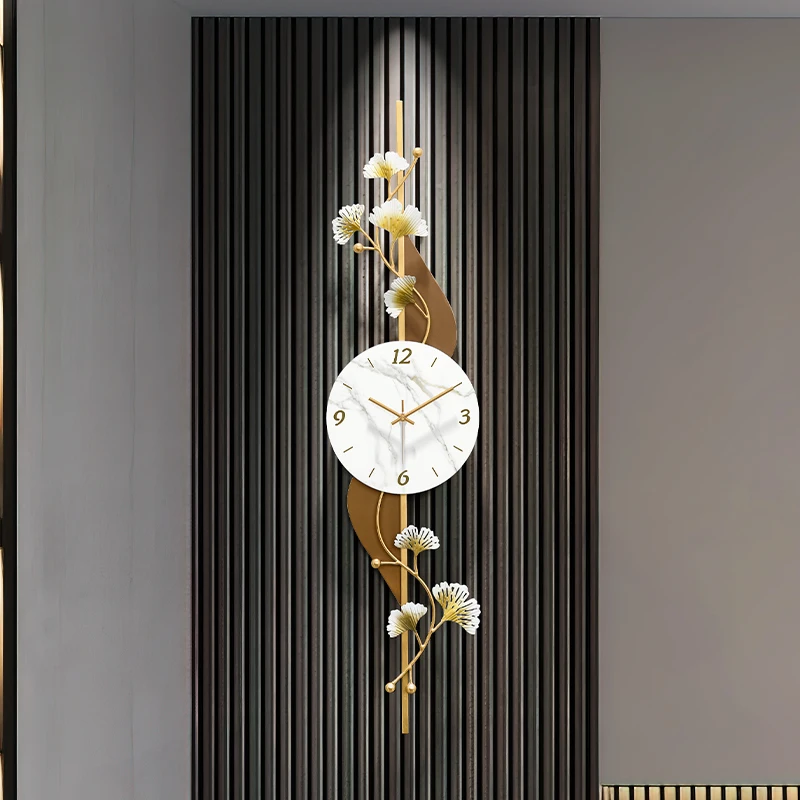 الحد الأدنى فريد ساعة حائط مضيئة الزهور ضوء الفاخرة الحديثة ساعة حائط غرفة المعيشة الإبداعية Reloj دي باريد ديكور المنزل