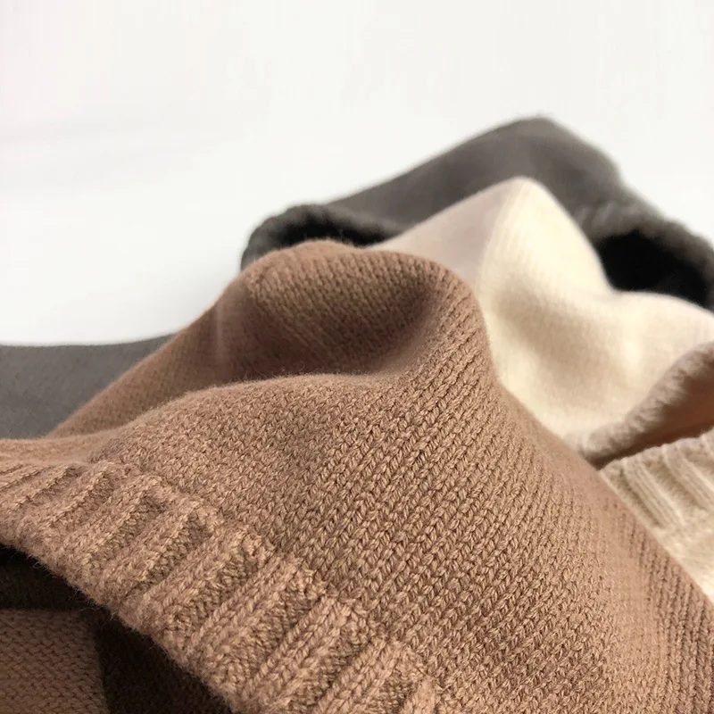 Vordertasche Feinstrick Kinder Jungen Mädchen Pullover Hoodie Strickpullover Lose Stil Mädchen Kapuze Kleinkind Strickwaren Mantel – Detail 3