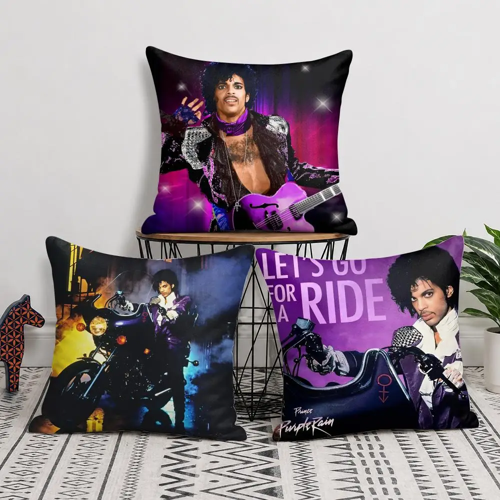 Funny P-Prince Singer Cushion Cover Silky Short Plush Invisible Zipper Dustproof Sofa Pillow Case For Home Decor