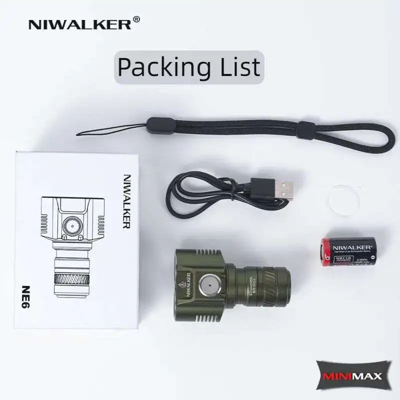 Niwalker ETmini NE6 Dual Head 3200lm EDC Flashlight