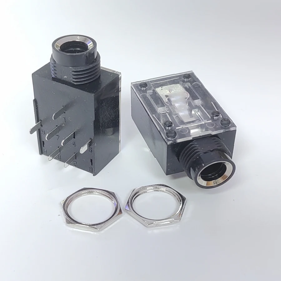 20PCS/Lot 6.35mm Stereo Microphone Audio Socket/Jack Female Connector 7P 7Pin