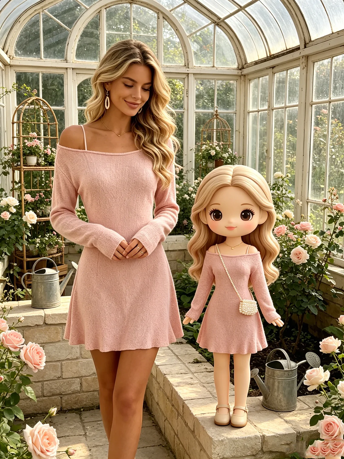 Damen Freizeitkleid mit Langen Ärmeln und Minirock, Bequemes Einteiliges Kleid mit Taillenbetonung in Unifarbe – Detail 2
