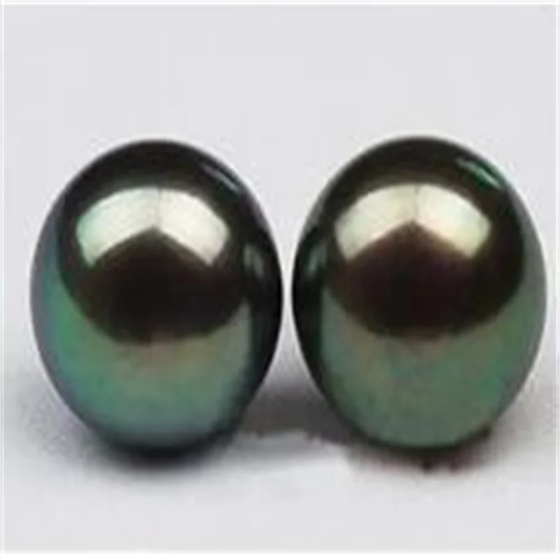 

10-11mm Black Tahitian Pearl Earring AA