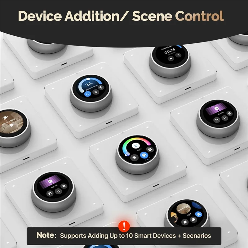 ELECT-Tuya Wifi Smart Knob Central Control Screen Touch Rotate Switchh 3 Relays Smart Knob Switchh