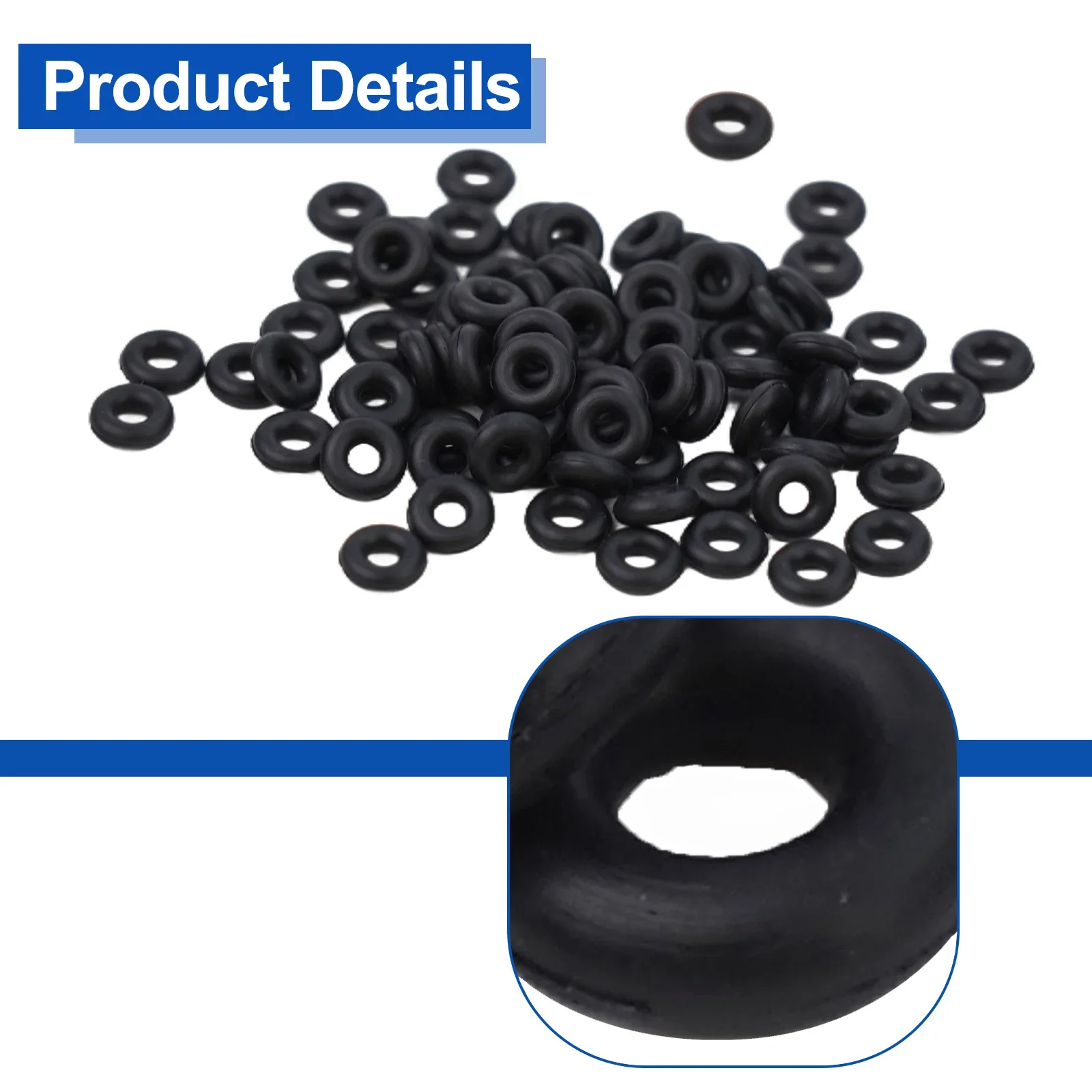 

Fishing O Ring Outdoor 5.1mm/1.0-1.1mm 6mm/2.1-2.3mm 7mm/3.0-3.1mm 9mm/5.1-5.3mm Silicone 100 Pcs/ Bag High Quality