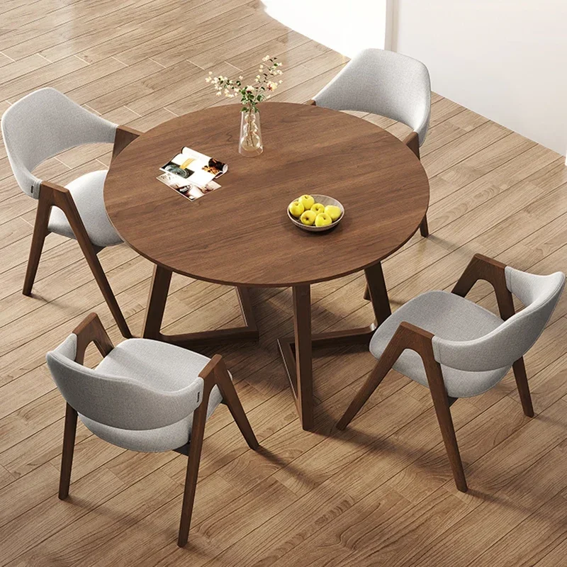 Console Salon Dining Table Round Restaurant Chairs Wood Modern Luxury Dining Table Gaming Lounge Mesa Living Room Furniture