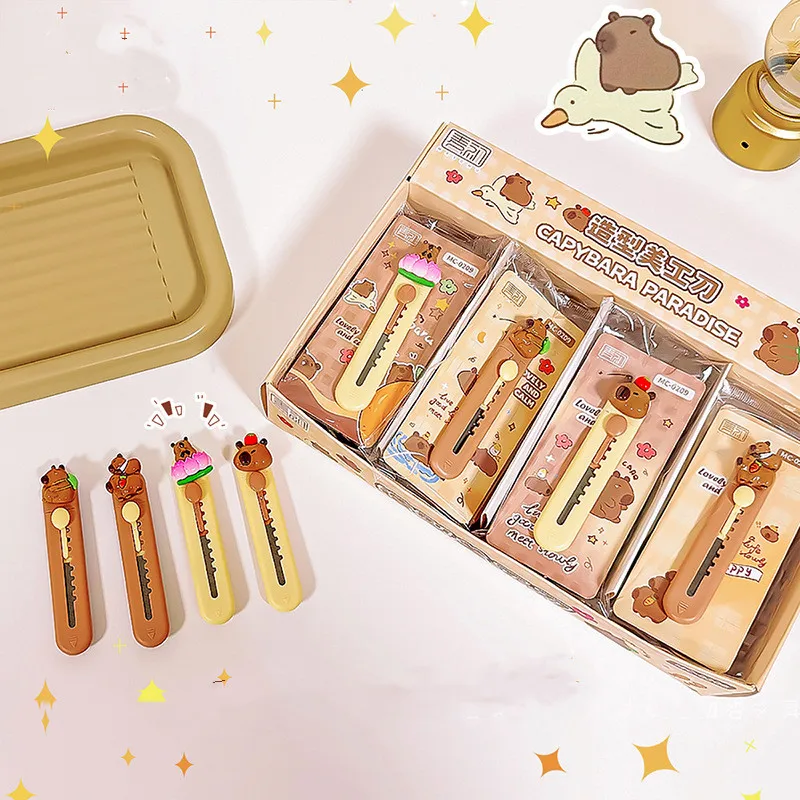 جديد الدب الفن سكين طالب الكرتون الة قطع الورق لطيف حاد صغير محمول محمول اكسبرس تفريغ قطعة أثرية #4