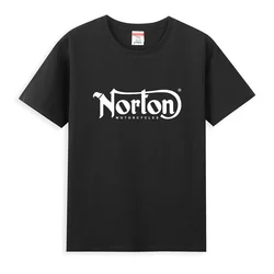 2024 Men T Shirt Casual Norton Motorcycle Motocross T-shirt Graphic Summer Short Sleeves 100% Cotton S-3XL Cool Tee